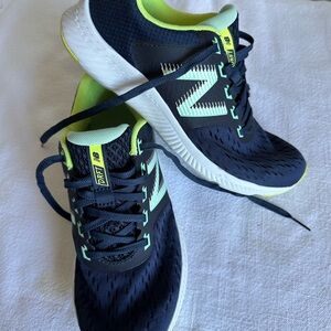 New Balance Dark Blue and Bright Yellow Athletic Shoes